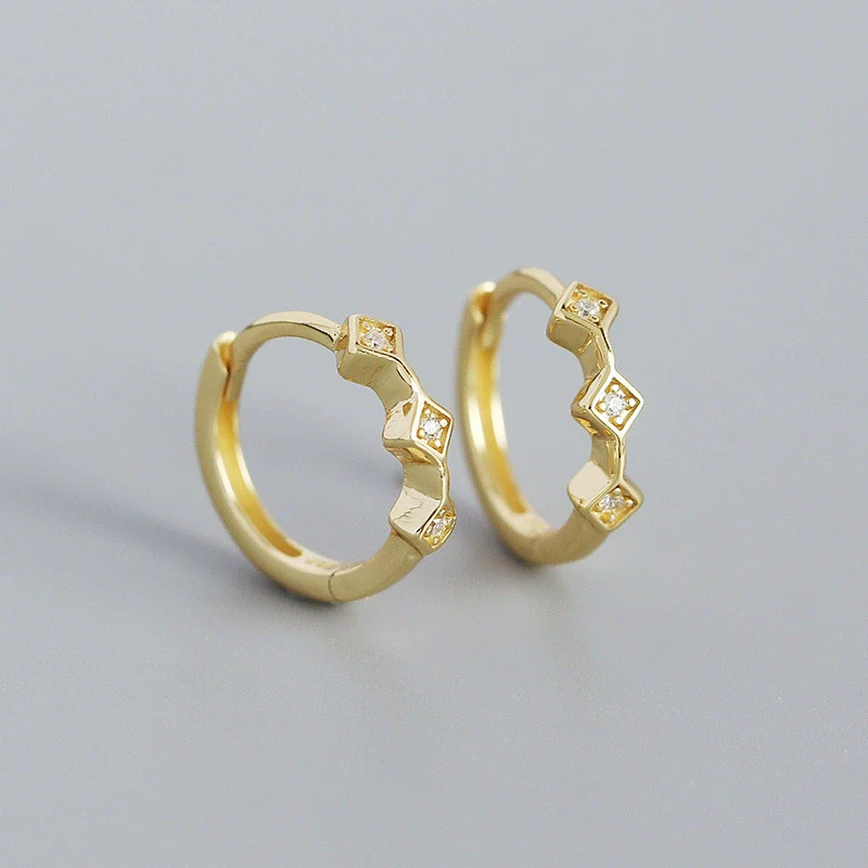 Wholesale Retro Earrings S925 Silver Geometric Electroplated - Image 7