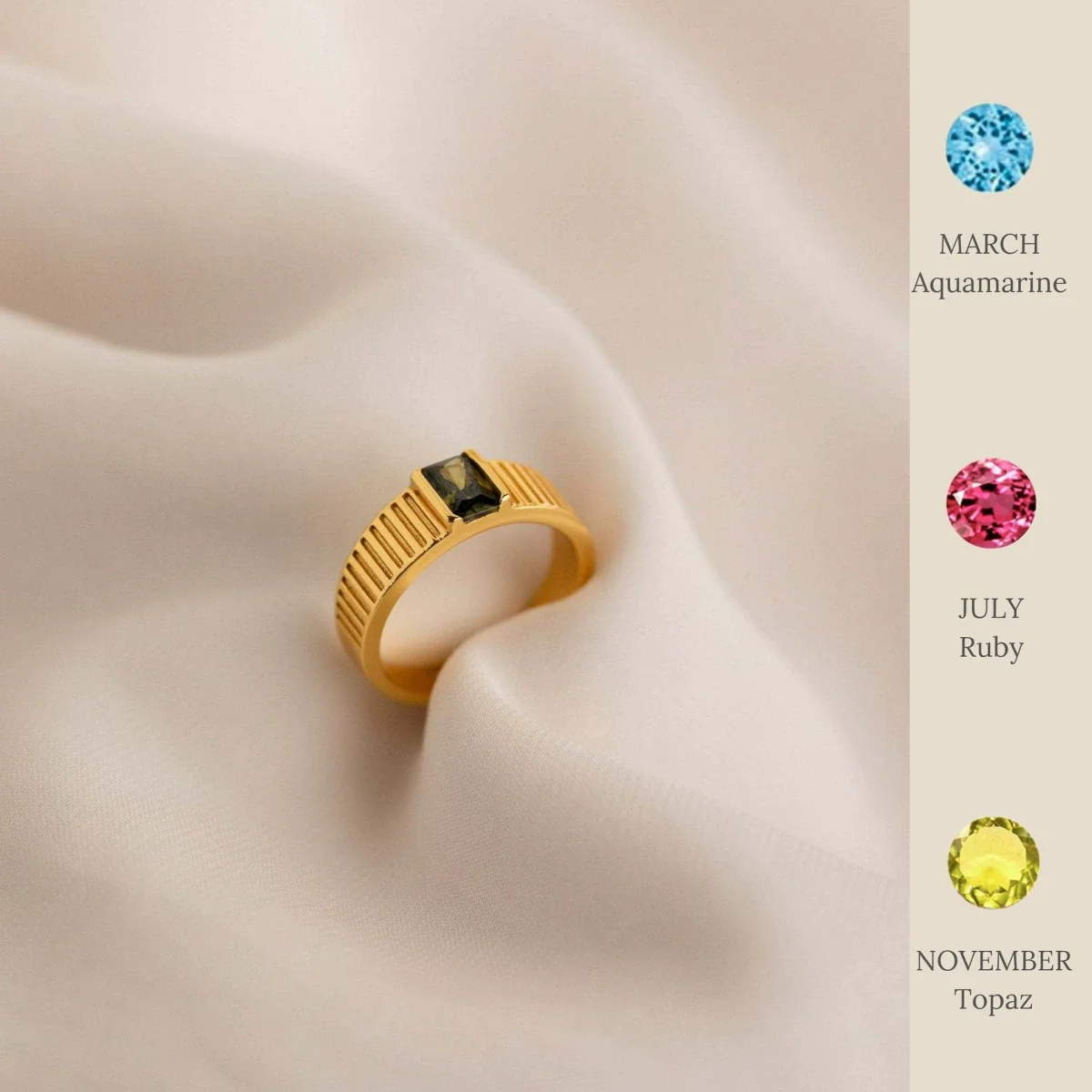 Wholesale Retro Emerald Zircon Cz Geometric Stainless Steel Electroplated Ring For Women