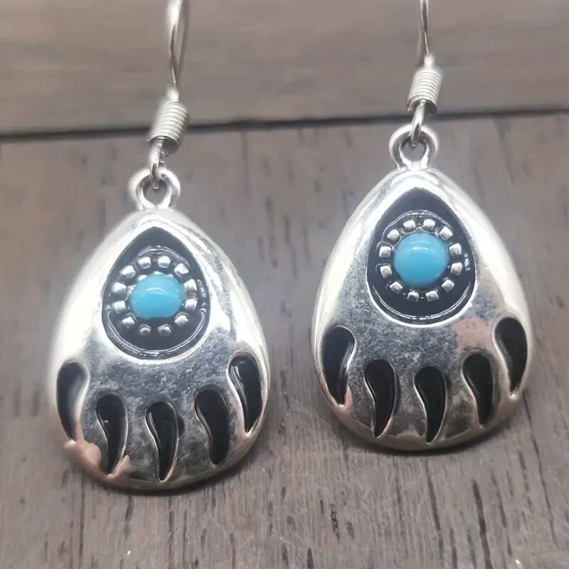 Wholesale Retro Maillard Style Alloy Earrings With Geometric And Drop Shape Design - Image 3