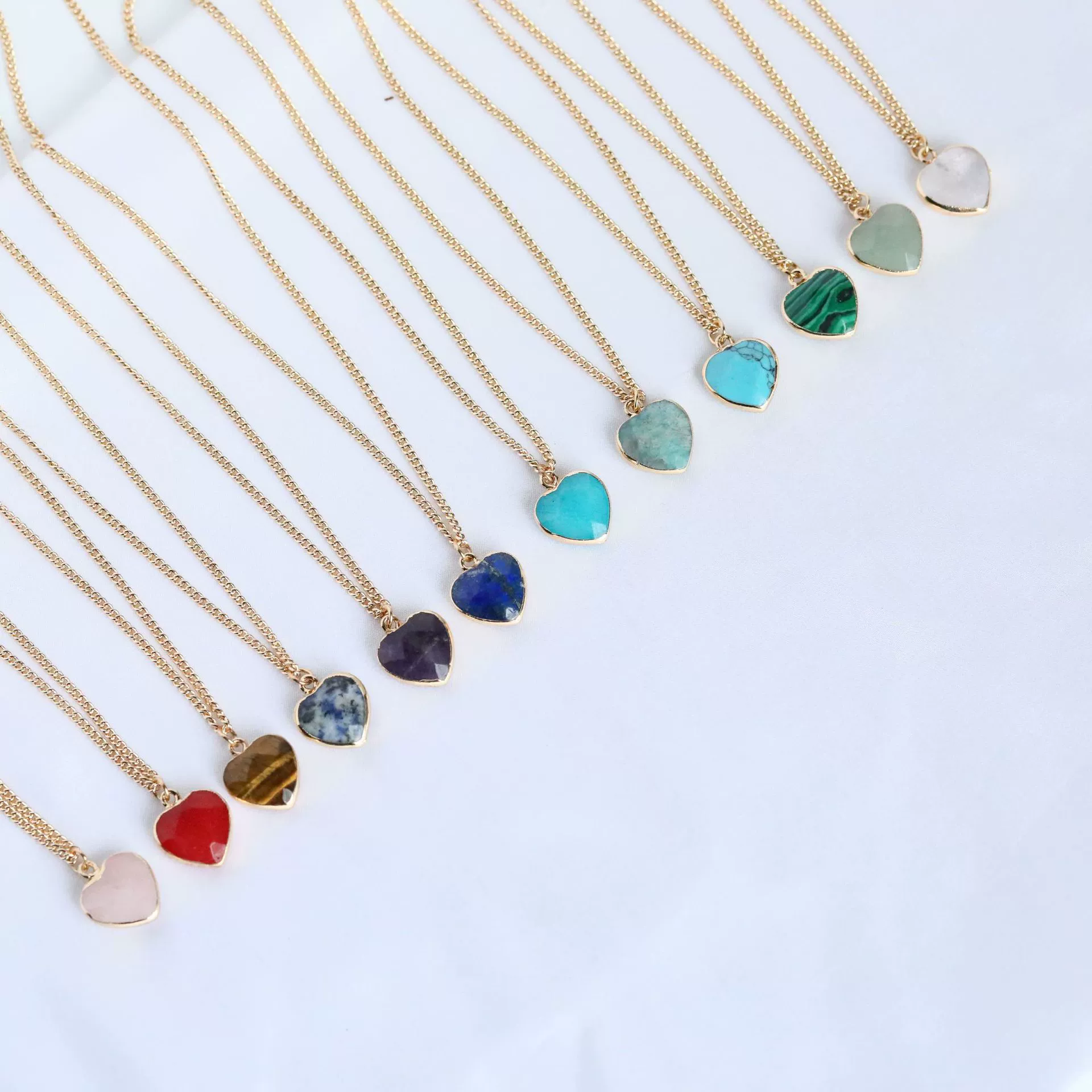 Wholesale Retro Style Geometric Natural Stone And Copper Electroplated Ochain Pendant Necklace For Unisex - Image 5