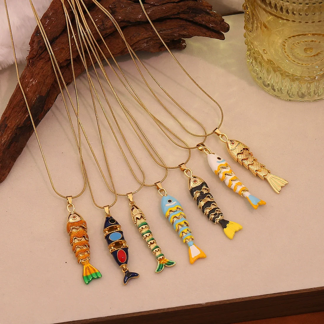 Wholesale Retro Threedimensional Koi Pendant Necklace Made Of Stainless Steel For Jewelry Accessories - Image 3