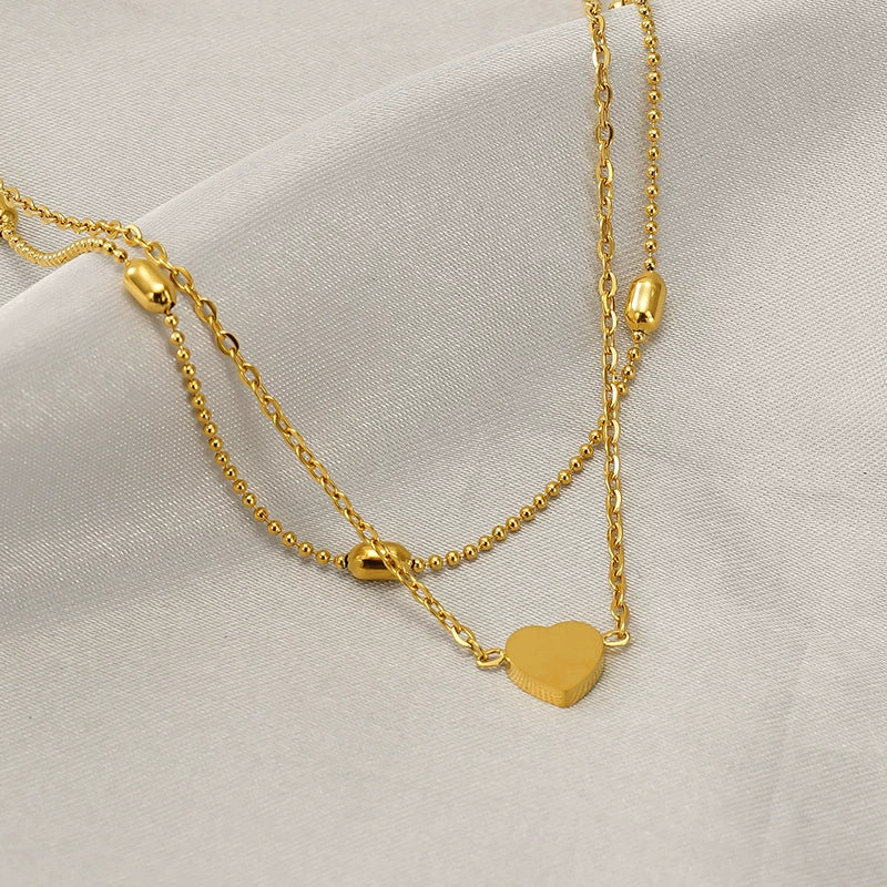 Wholesale Retro Women's 316L Stainless Steel Heart Anklet Jewelry - Image 4