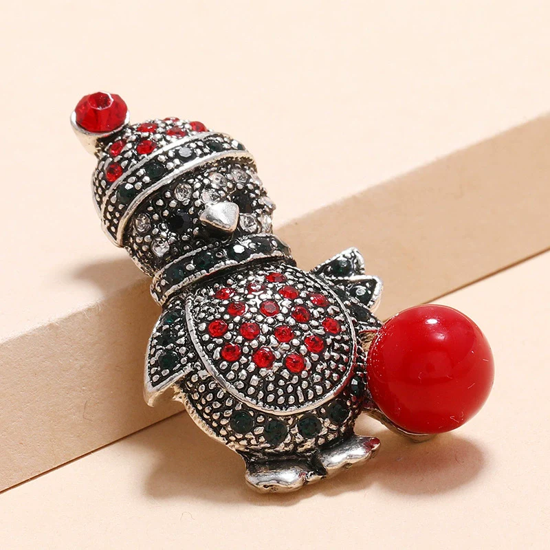 Wholesale Rhinestone Diamond Christmas Brooch With Cartoon Character Design For Women And Unisex - Image 3
