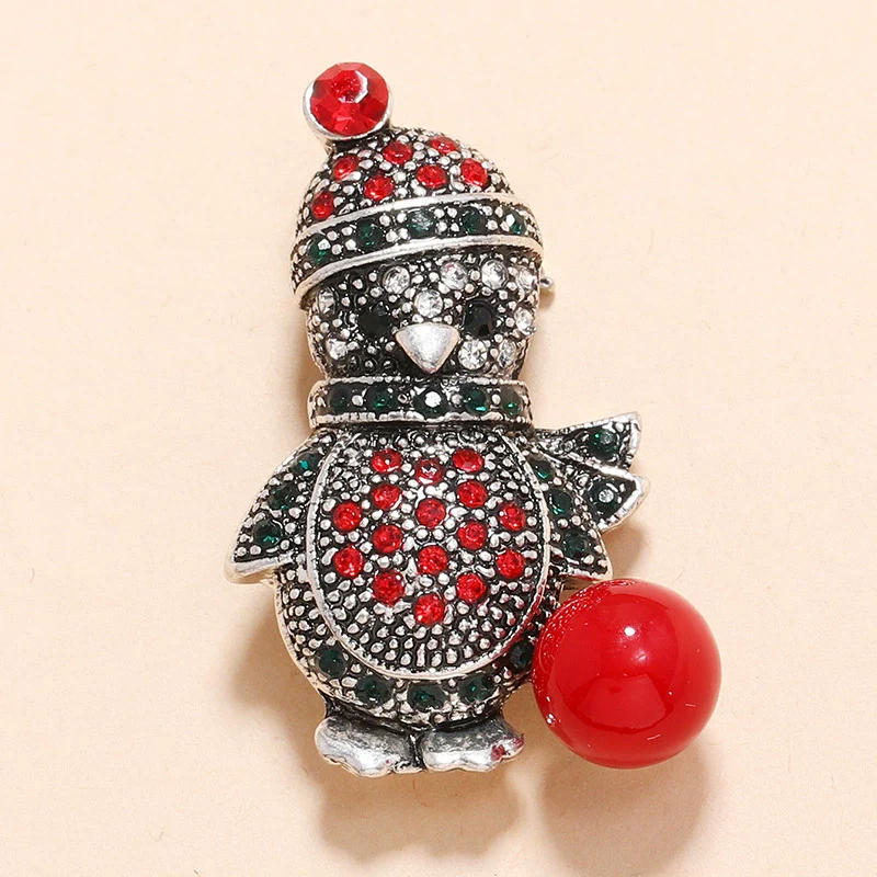 Wholesale Rhinestone Diamond Christmas Brooch With Cartoon Character Design For Women And Unisex - Image 5