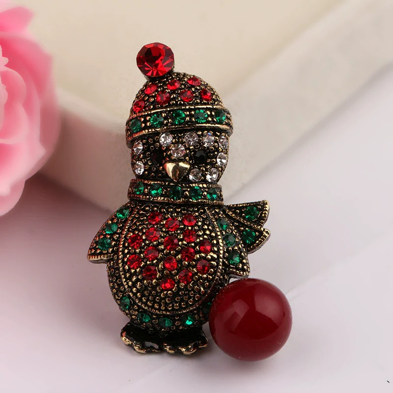 Wholesale Rhinestone Diamond Christmas Brooch With Cartoon Character Design For Women And Unisex - Image 6