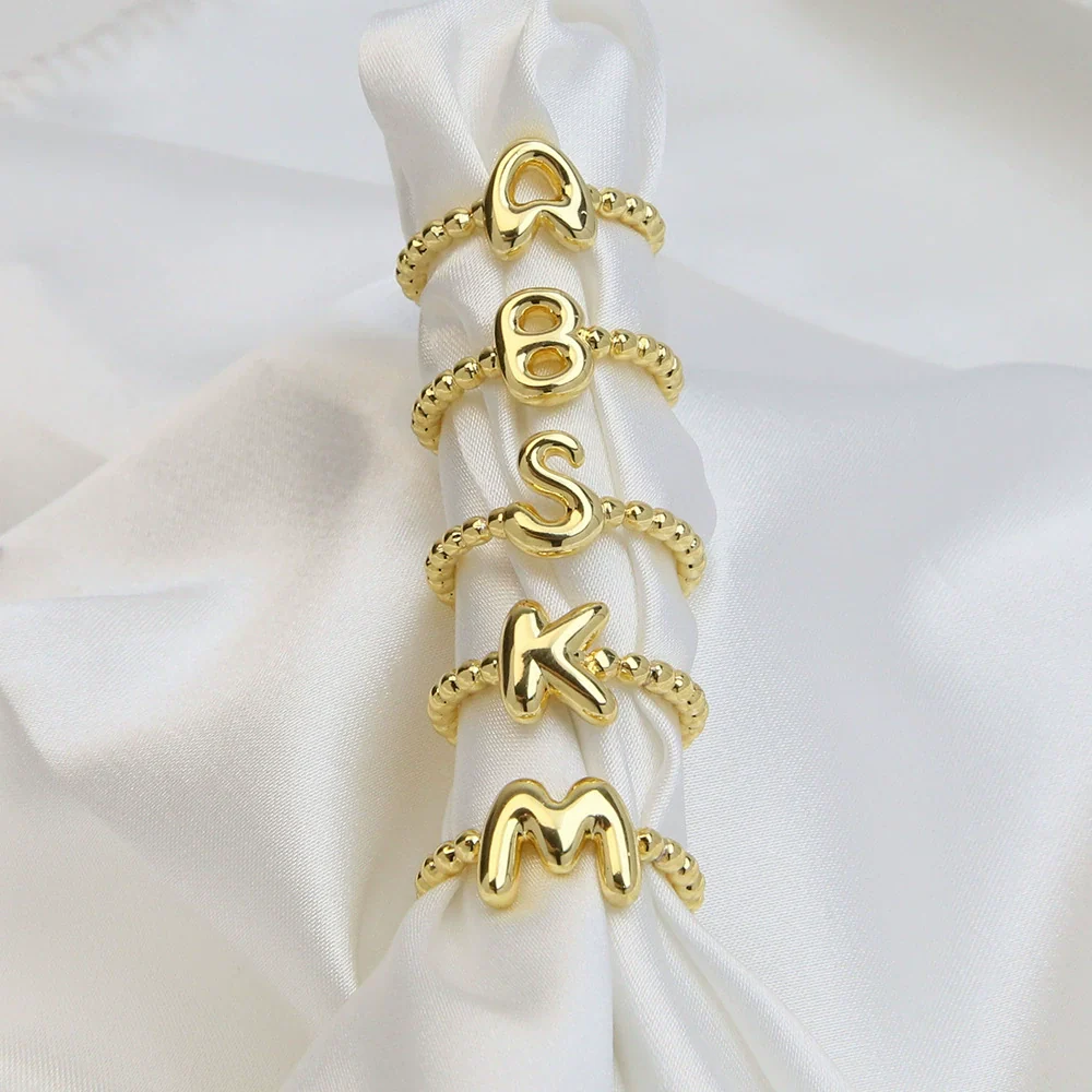 Wholesale Ring Copper Electroplated English Letter Jewelry