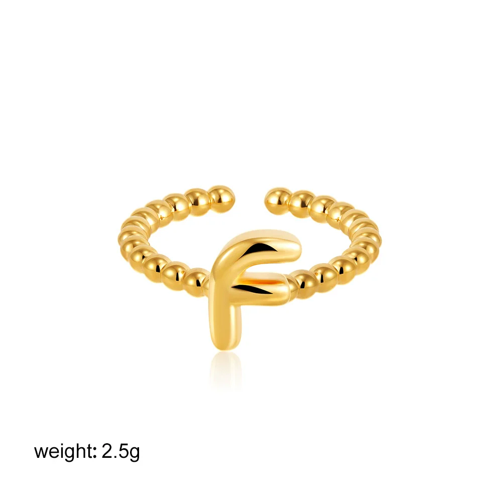Wholesale Ring Copper Electroplated English Letter Jewelry - Image 11