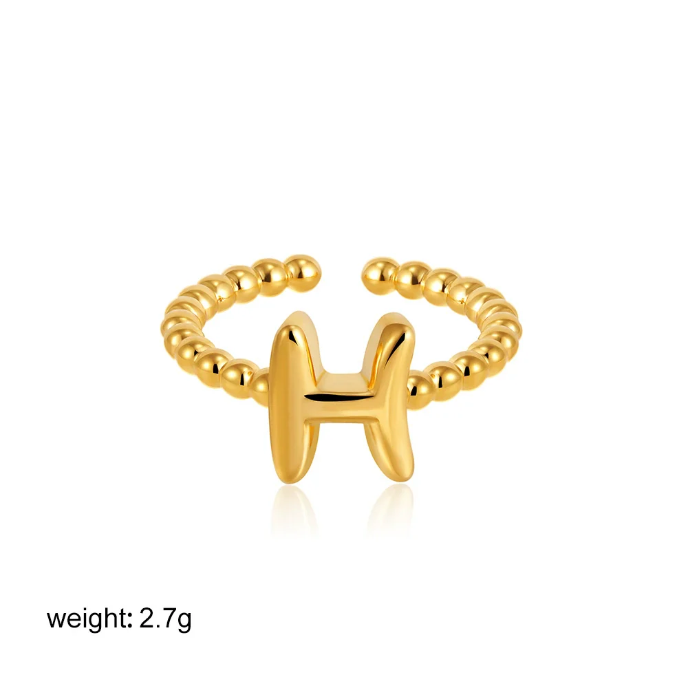Wholesale Ring Copper Electroplated English Letter Jewelry - Image 13