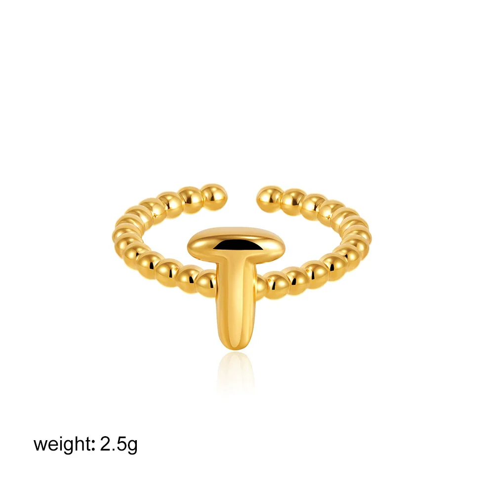 Wholesale Ring Copper Electroplated English Letter Jewelry - Image 14