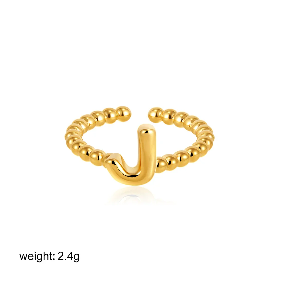 Wholesale Ring Copper Electroplated English Letter Jewelry - Image 15