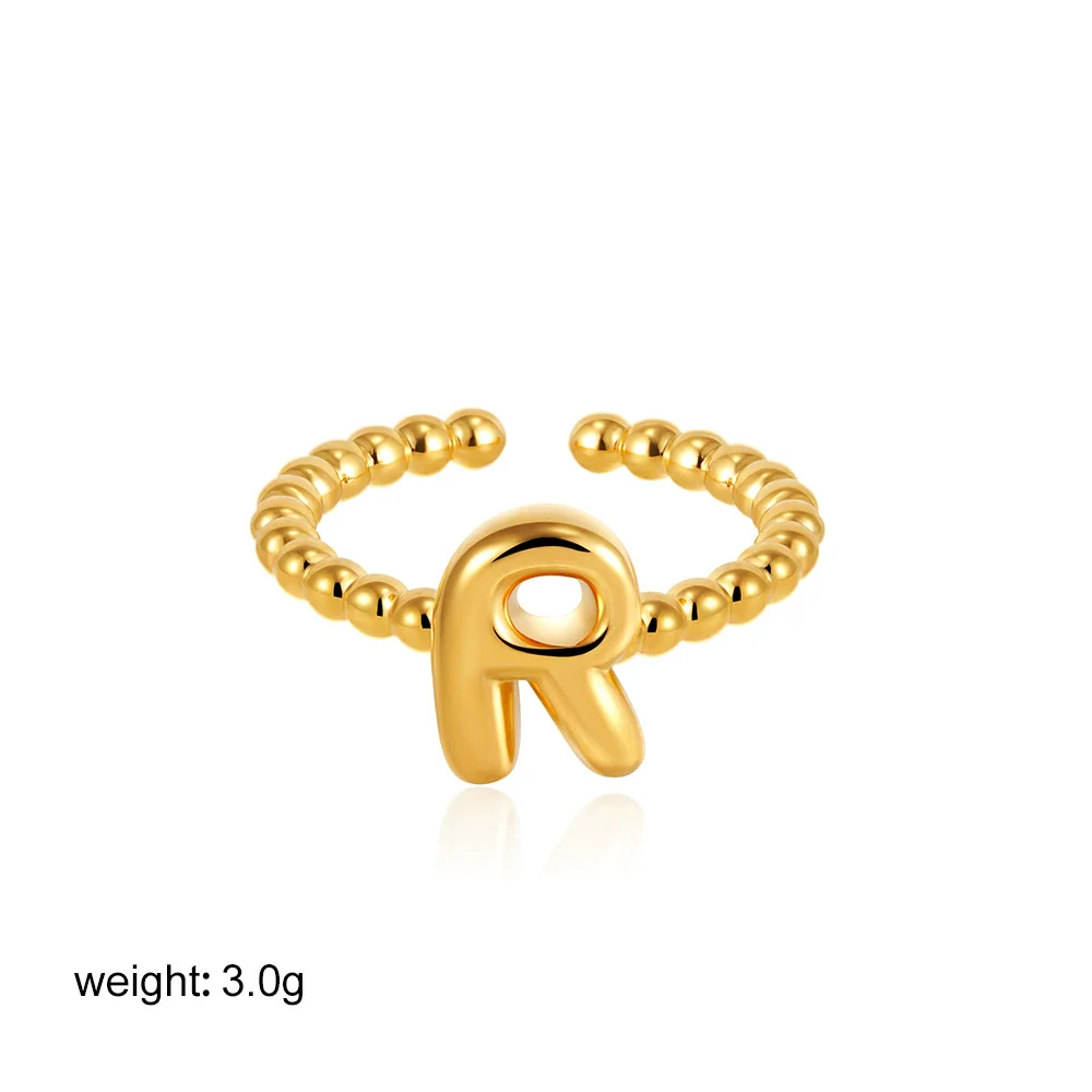 Wholesale Ring Copper Electroplated English Letter Jewelry - Image 23