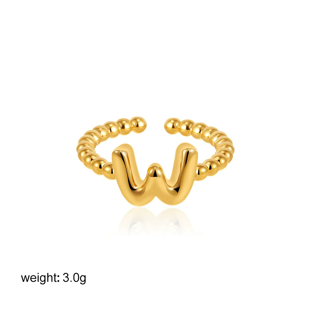 Wholesale Ring Copper Electroplated English Letter Jewelry - Image 28