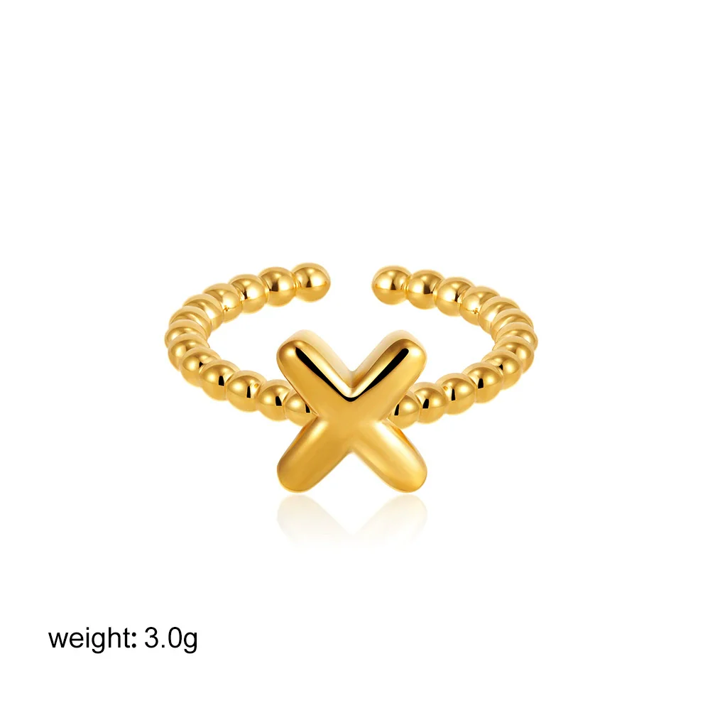 Wholesale Ring Copper Electroplated English Letter Jewelry - Image 29
