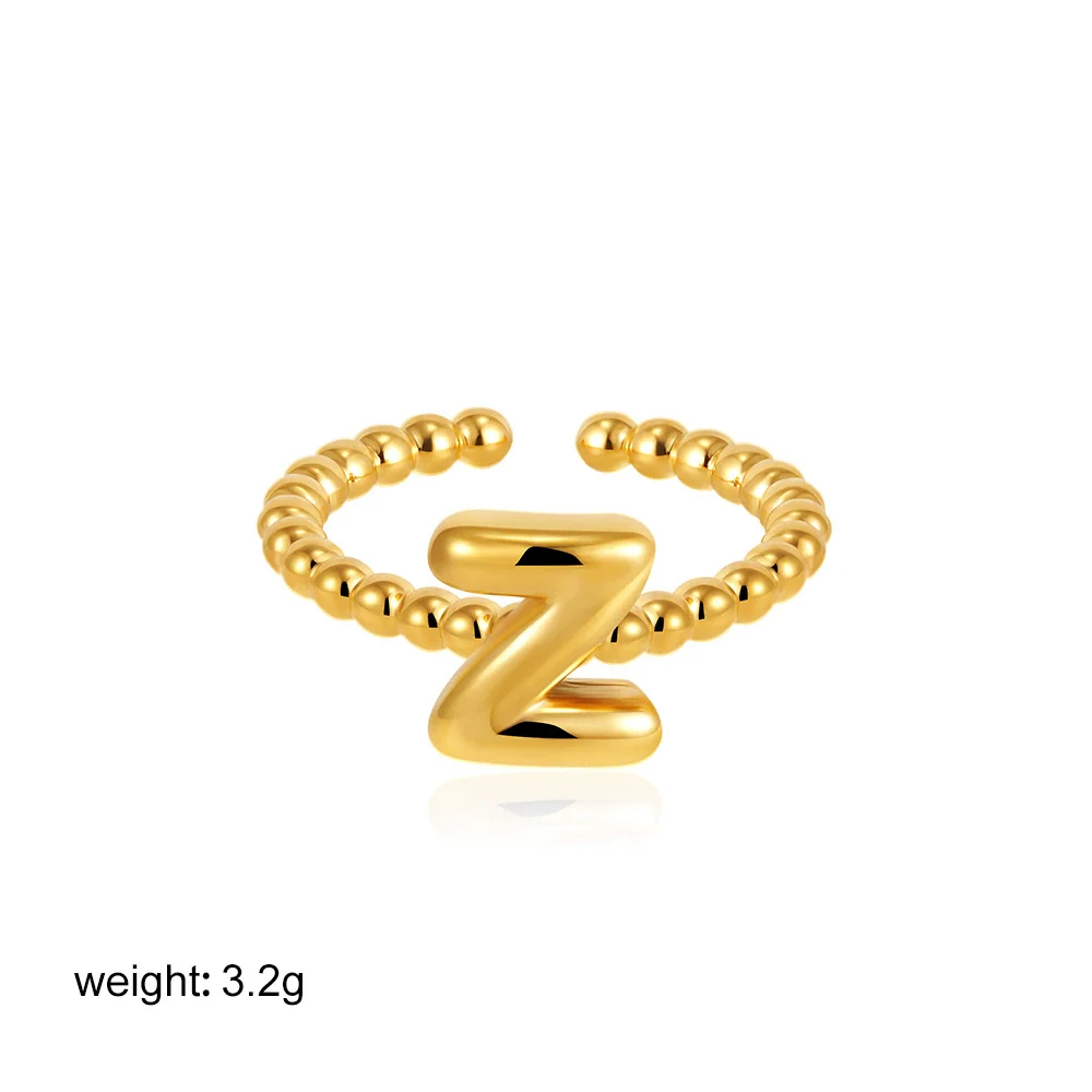 Wholesale Ring Copper Electroplated English Letter Jewelry - Image 31
