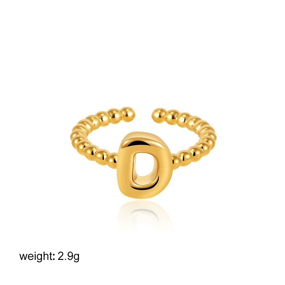 Wholesale Ring Copper Electroplated English Letter Jewelry - Image 9
