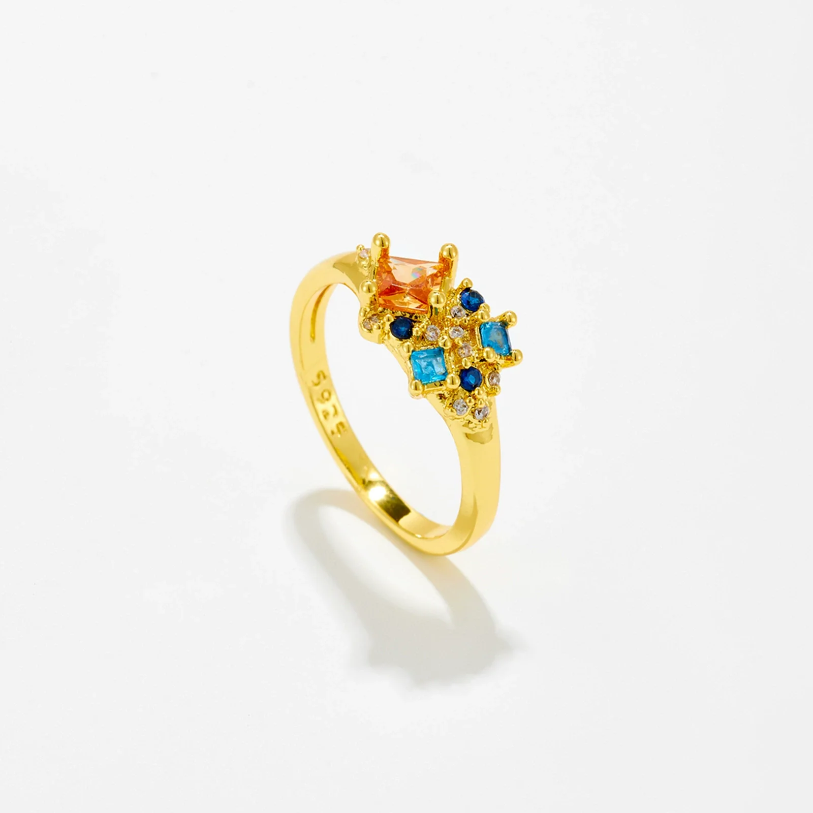 Wholesale Ring Copper Ushape Geometric Fashion Electroplated Platinum 18K Gold For Women