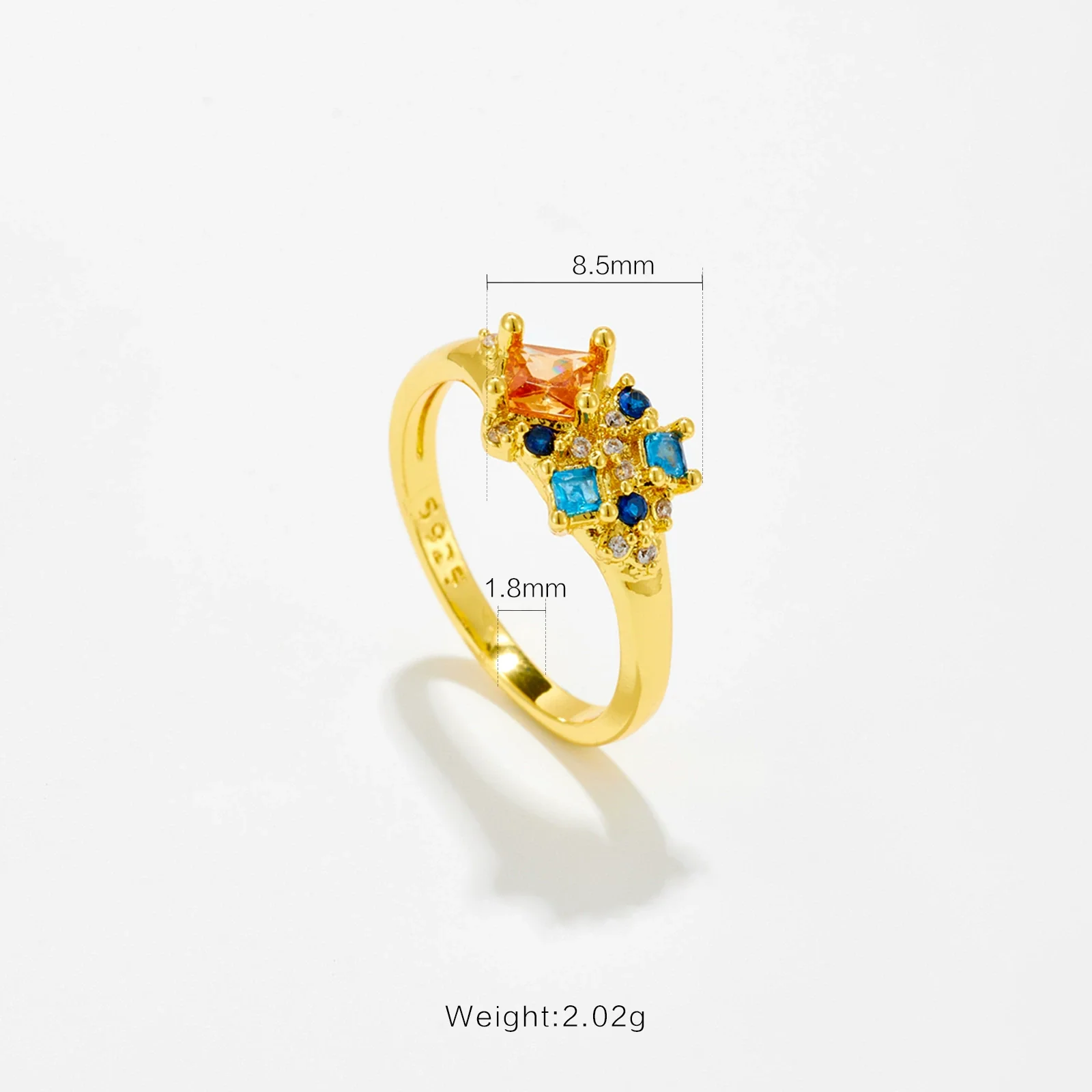 Wholesale Ring Copper Ushape Geometric Fashion Electroplated Platinum 18K Gold For Women - Image 4