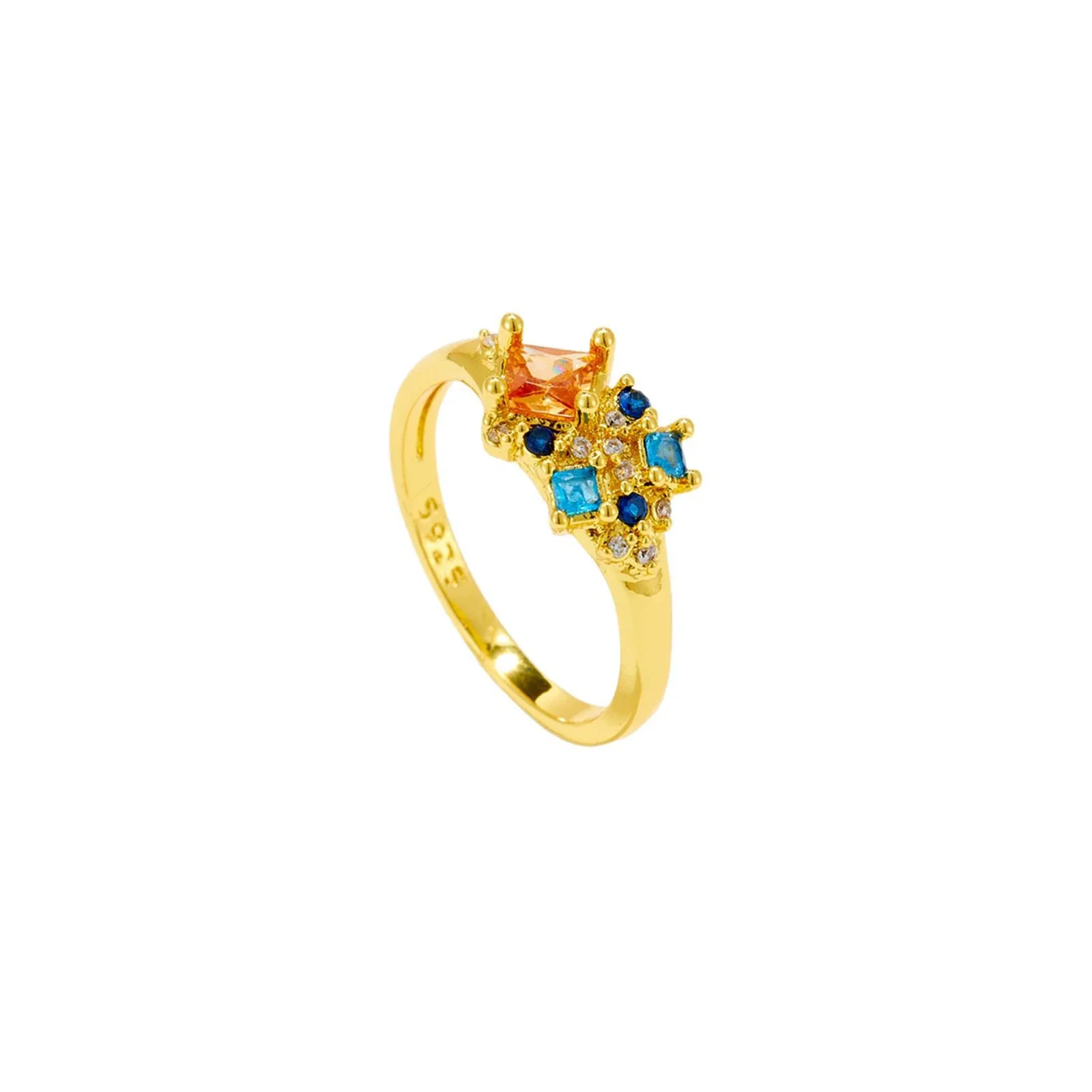 Wholesale Ring Copper Ushape Geometric Fashion Electroplated Platinum 18K Gold For Women - Image 5