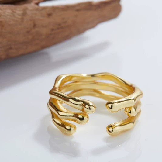 Wholesale Ring S925 Sterling Silver Geometric Electroplating Style - Image 3