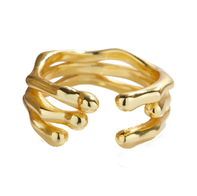 Wholesale Ring S925 Sterling Silver Geometric Electroplating Style - Image 5