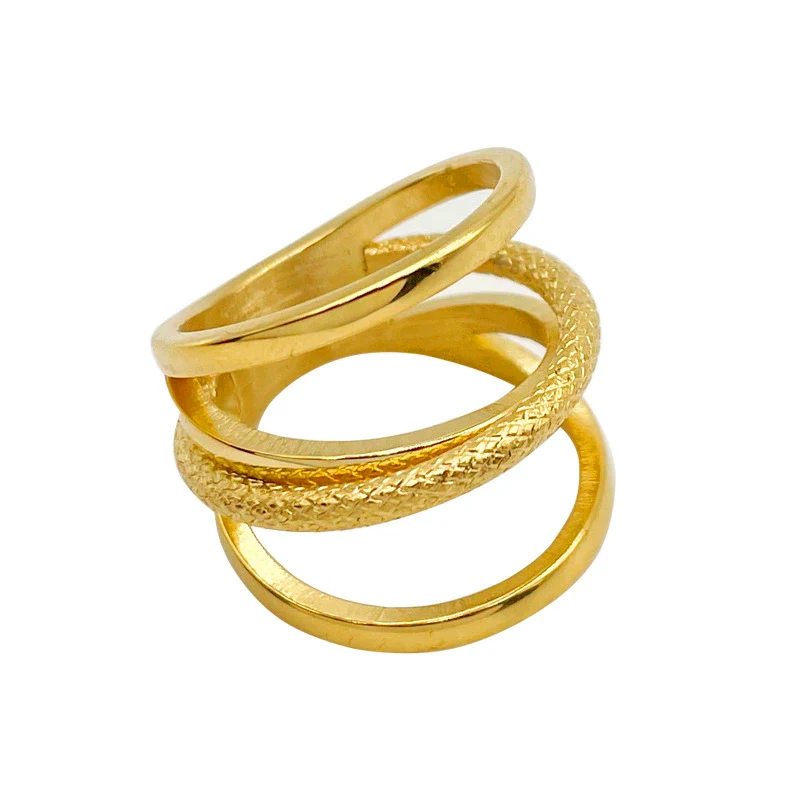 Wholesale Ring Stainless Steel Geometric Cold Style Electroplating Jewelry For Women - Image 6