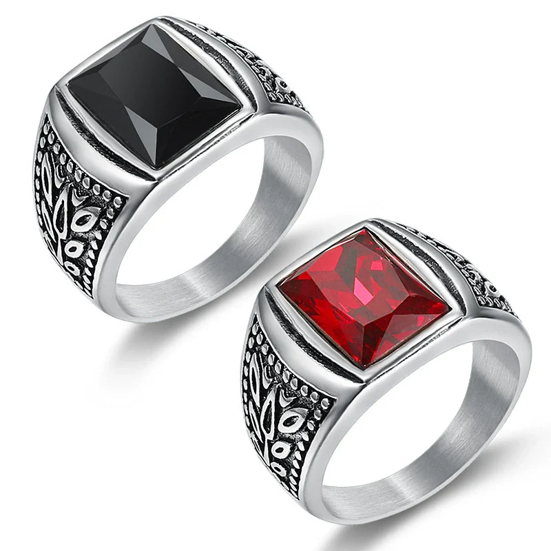 Wholesale Ring Stainless Steel Personality Flower Pattern Polishing Men's Unisex - Image 5