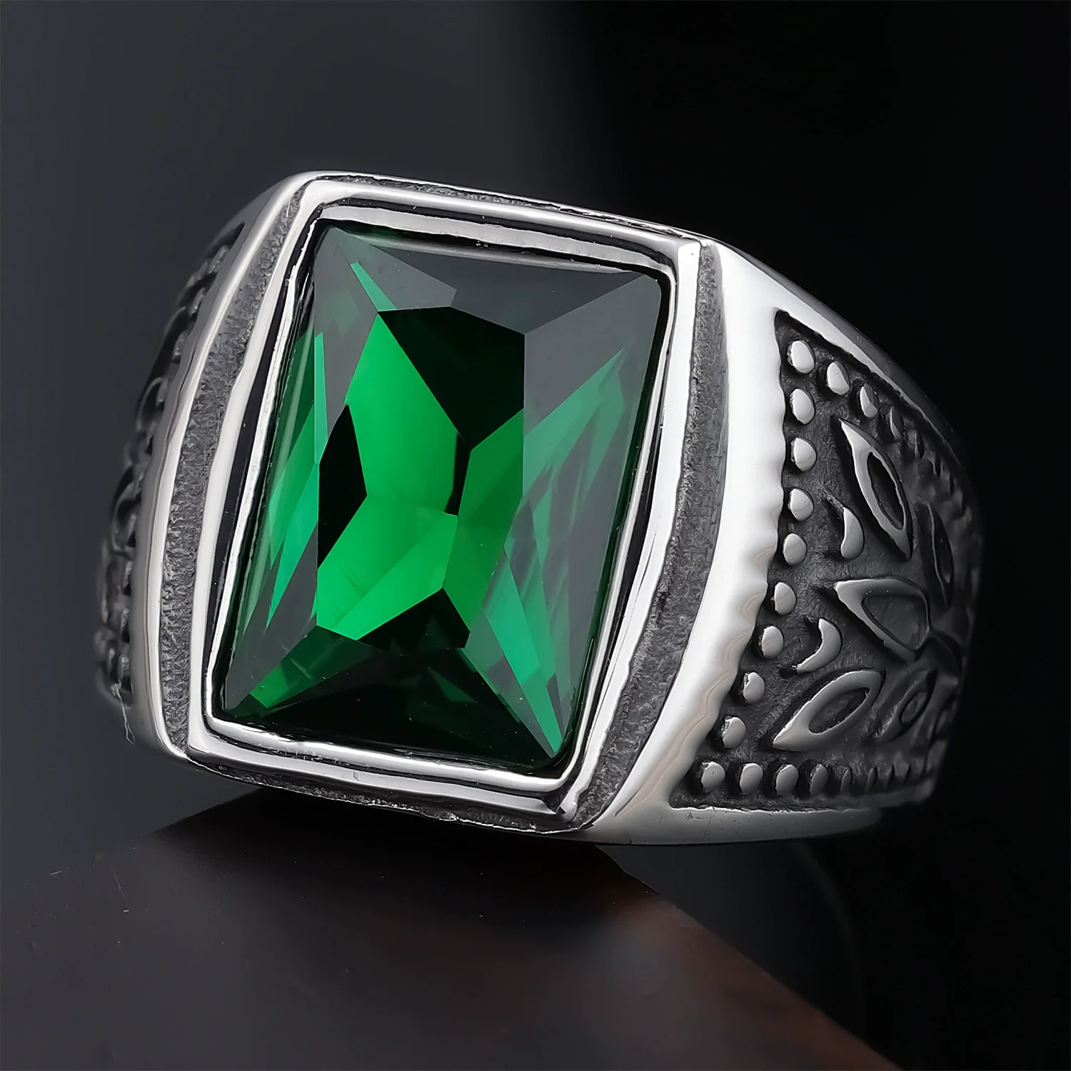Wholesale Ring Stainless Steel Personality Flower Pattern Polishing Men's Unisex - Image 8