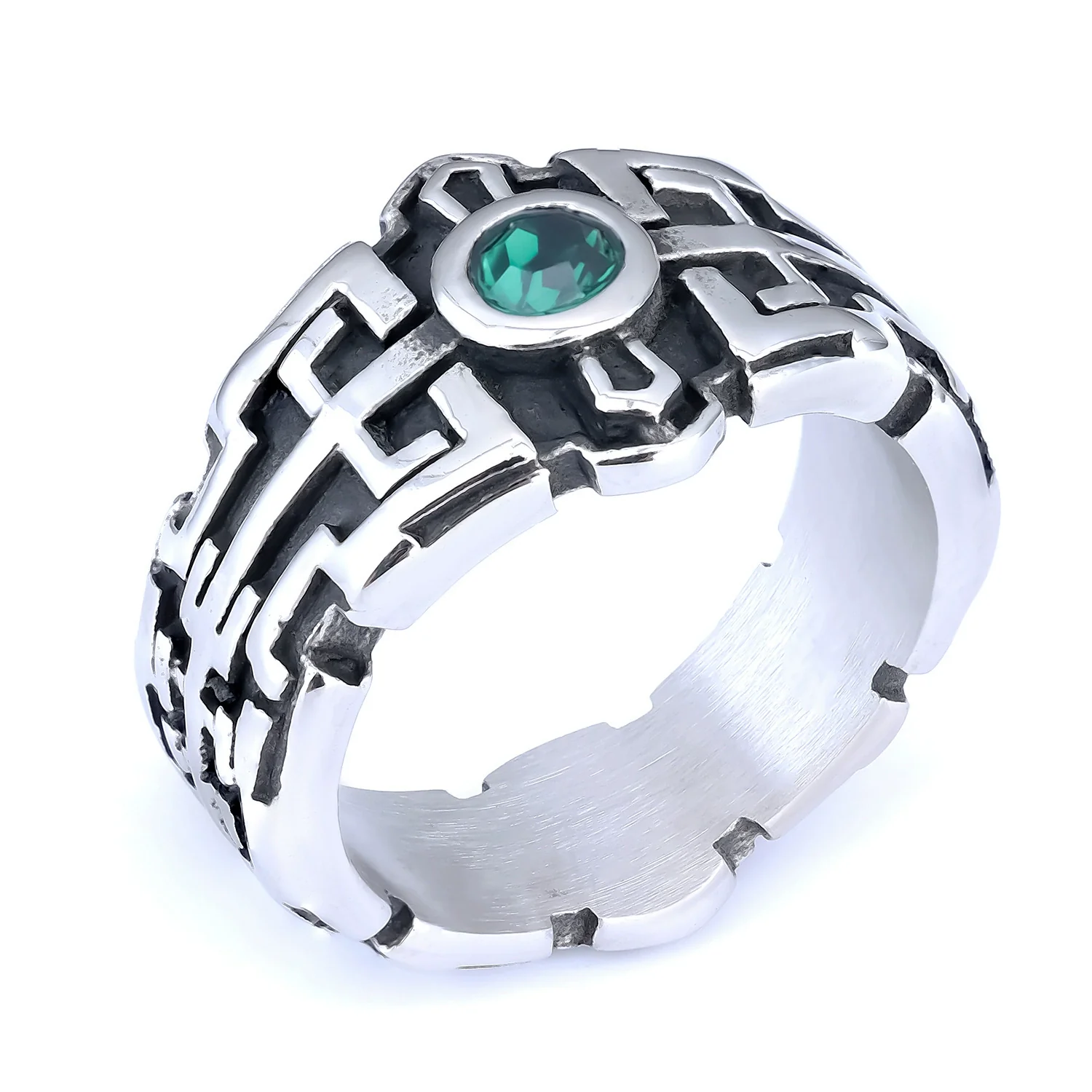 Wholesale Ring Stainless Steel Personality Vintage Letter Design Apply Oil - Image 10