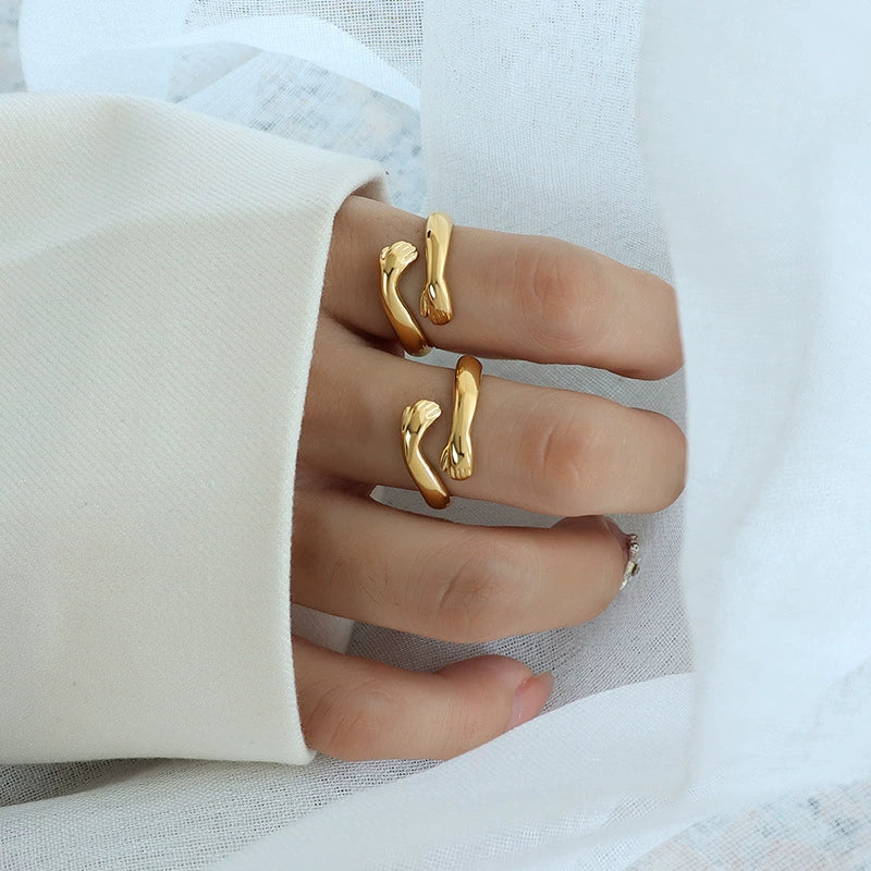 Wholesale Ring 316L Stainless Steel Geometric Electroplated Women's Personalized Style - Image 3