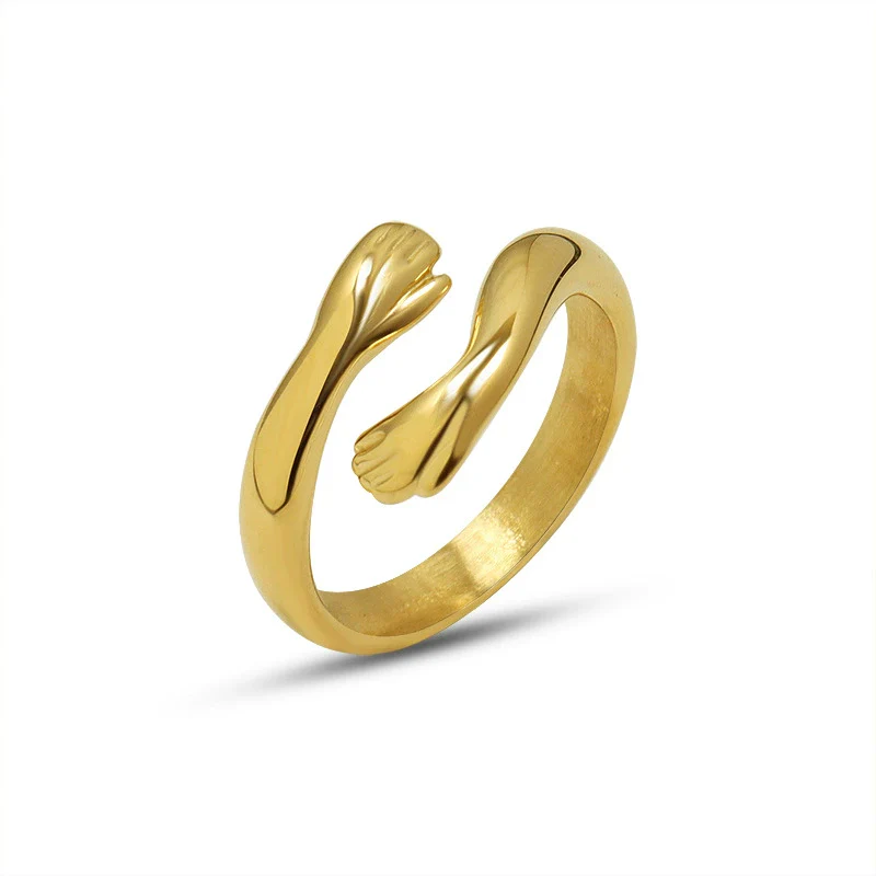 Wholesale Ring 316L Stainless Steel Geometric Electroplated Women's Personalized Style - Image 4