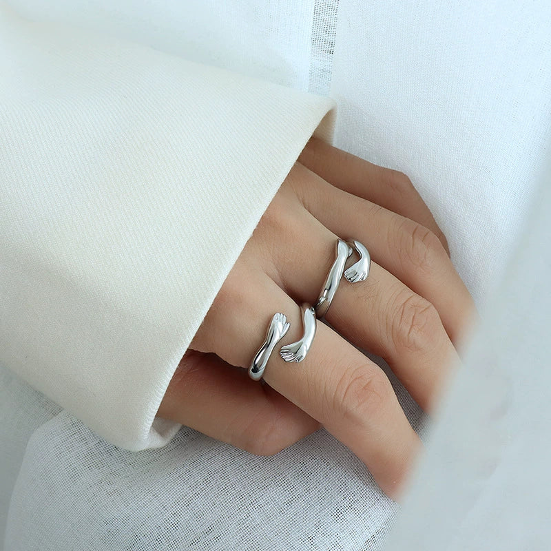 Wholesale Ring 316L Stainless Steel Geometric Electroplated Women's Personalized Style - Image 6