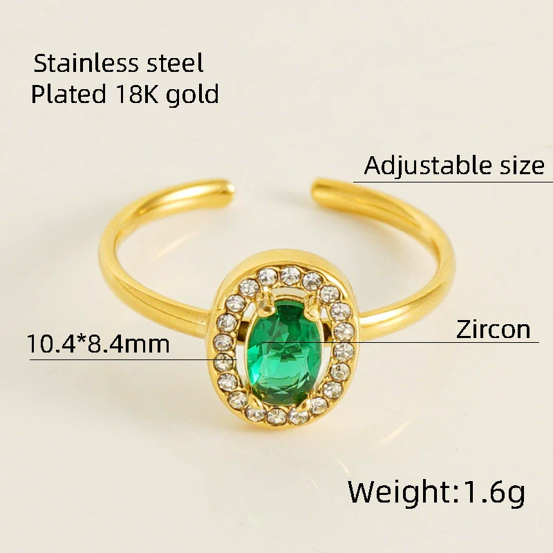 Wholesale Ring 316L Stainless Steel Highend Geometric Style Doublelayer Zirconiaembedded Love Ring For Women - Image 30