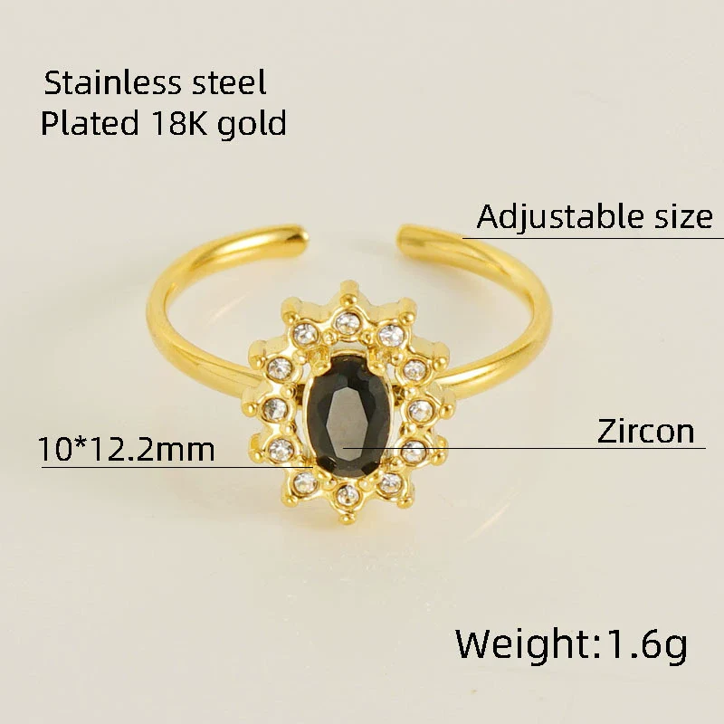 Wholesale Ring 316L Stainless Steel Highend Geometric Style Doublelayer Zirconiaembedded Love Ring For Women - Image 33