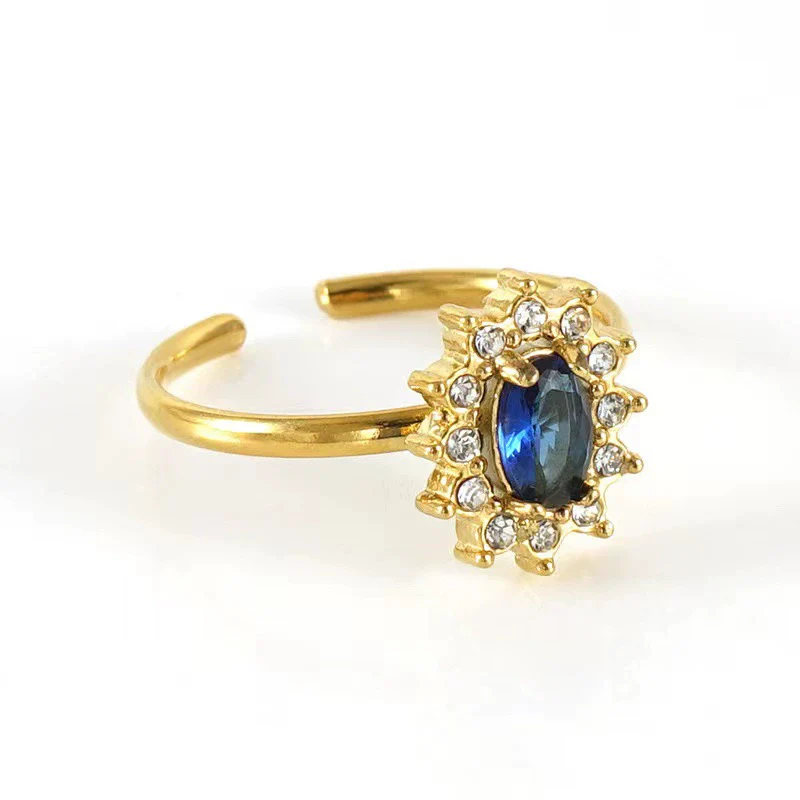 Wholesale Ring 316L Stainless Steel Highend Geometric Style Doublelayer Zirconiaembedded Love Ring For Women - Image 34