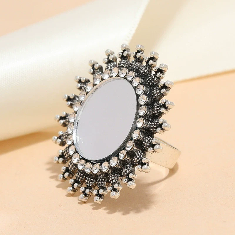 Wholesale Ring Zinc Alloy Geometric Electroplating Fashion Simple Trend Retro Personality Exaggerated Creative Opening Adjustable Unisex - Image 4