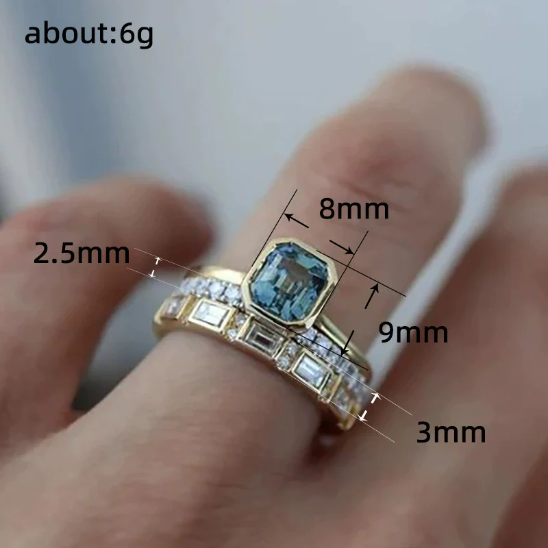 Wholesale Rings Copper Geometric Inlaid Zircon Elegant Couple Style - Image 3