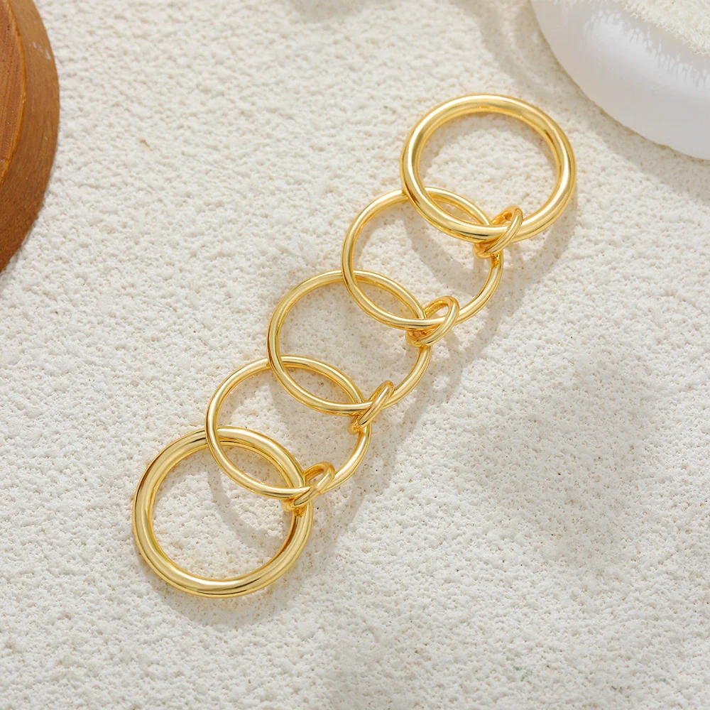 Wholesale Rings Copper Geometric Style Three Rings Electroplated Unisex - Image 20