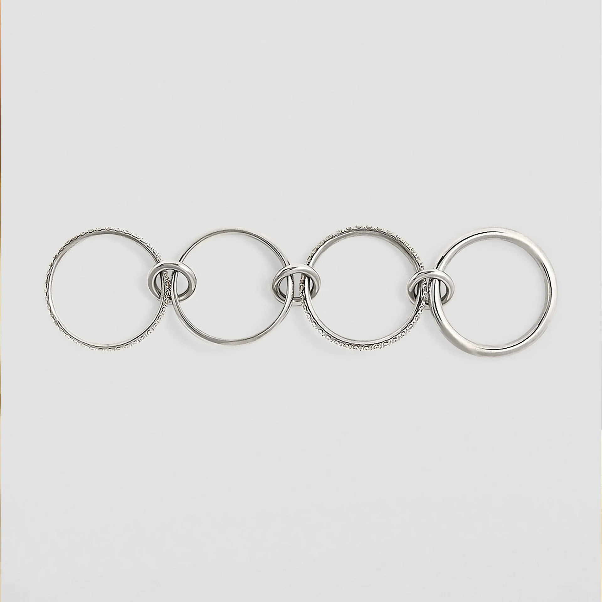 Wholesale Rings Copper Geometric Style Three Rings Electroplated Unisex - Image 4