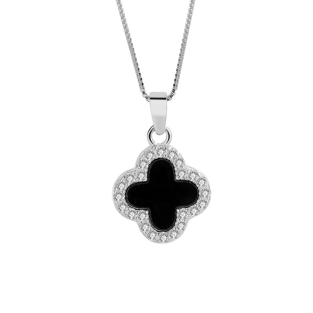 Wholesale S925 Silver Fourleaf Clover Necklace For Women With Electroplating Treatment - Image 5