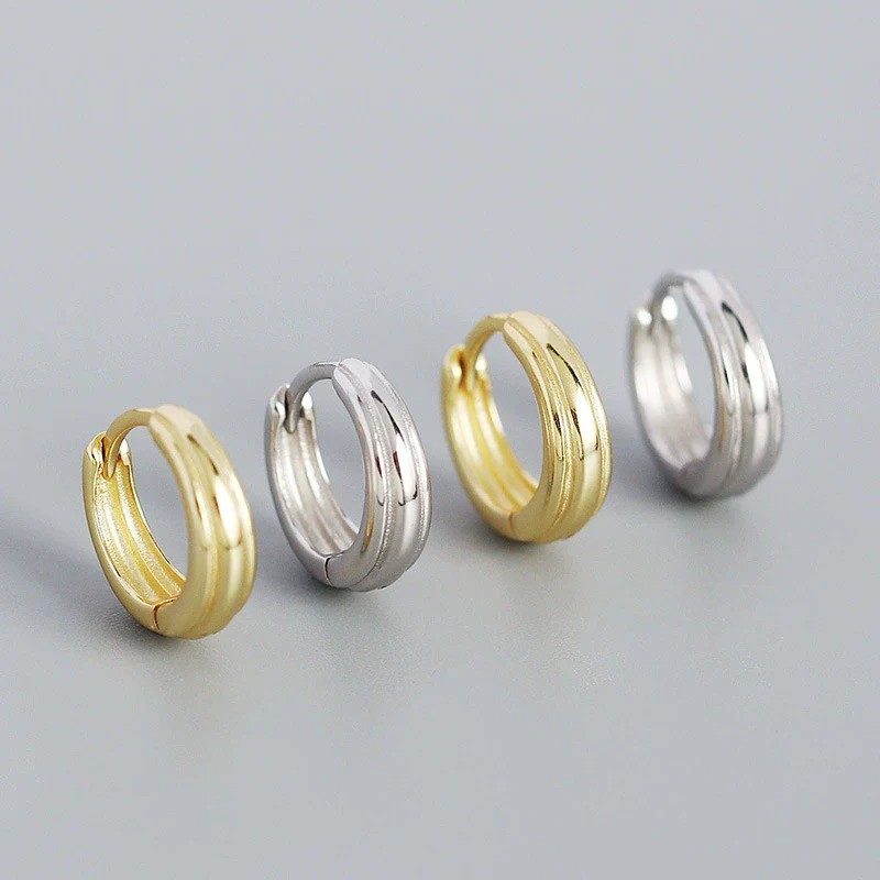 Wholesale S925 Silver Geometric Minimalist Retro Style Ear Studs For Female - Image 2