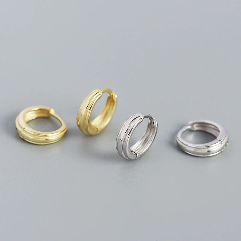 Wholesale S925 Silver Geometric Minimalist Retro Style Ear Studs For Female - Image 3