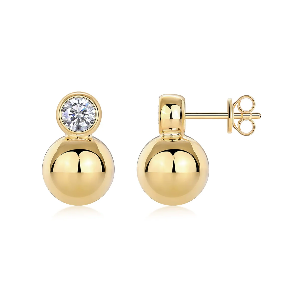 Wholesale S925 Silver Moissanite Geometric Inlay Earrings For Women