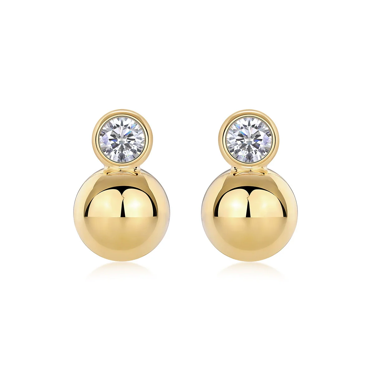 Wholesale S925 Silver Moissanite Geometric Inlay Earrings For Women - Image 3
