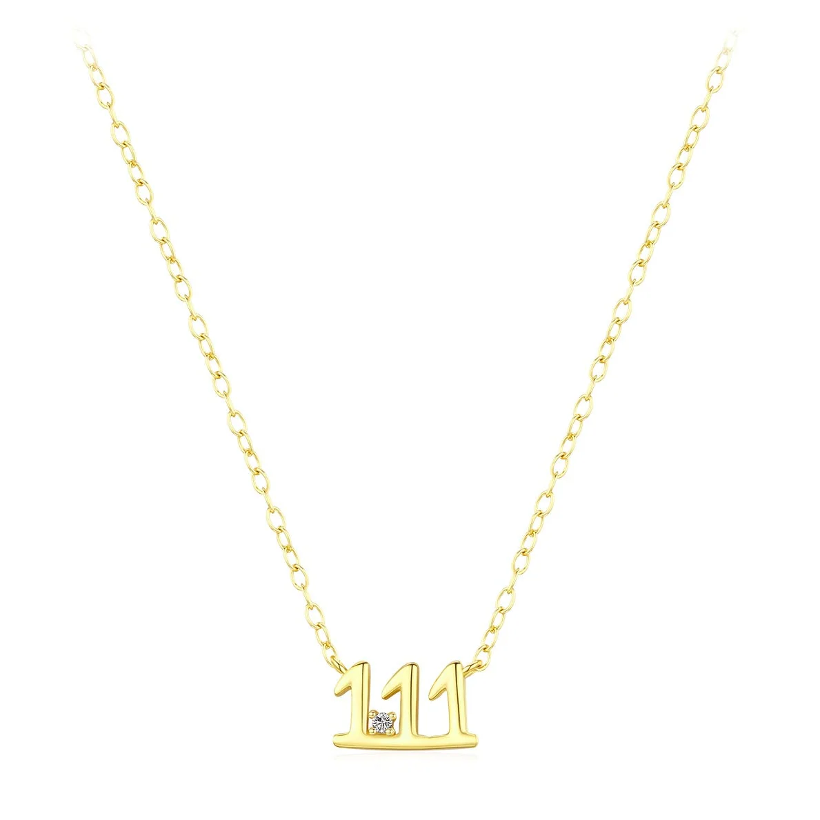 Wholesale S925 Silver Necklace With Diamond Lucky Number Pattern Highend Style For Women Clavicle Chain - Image 4