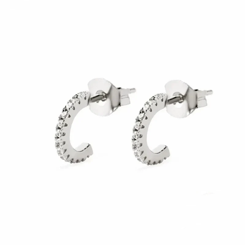 Wholesale S925 Silver Needle And Copper Cshaped And Ushaped Geometric Electroplated Earrings For Women - Image 6