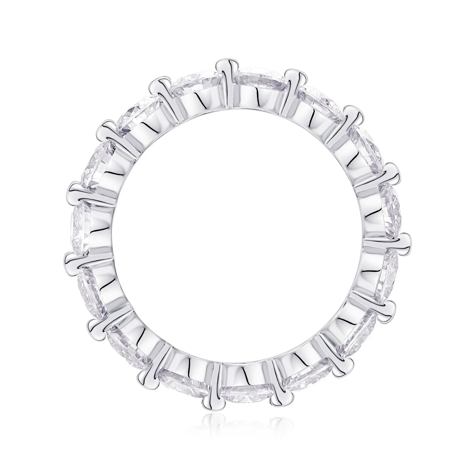Wholesale S925 Silver Ring With Moissanite And Geometric Pattern Luxury Inlay Fashion Style For Women - Image 3