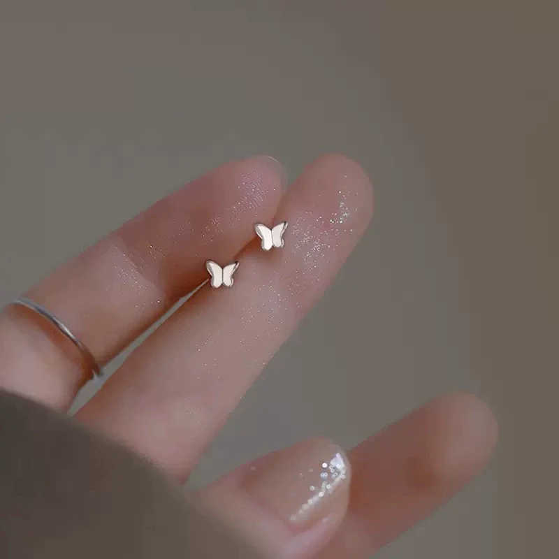 Wholesale S925 Sterling Silver Butterfly Earrings 14K Gold Plated Animal Style - Image 2