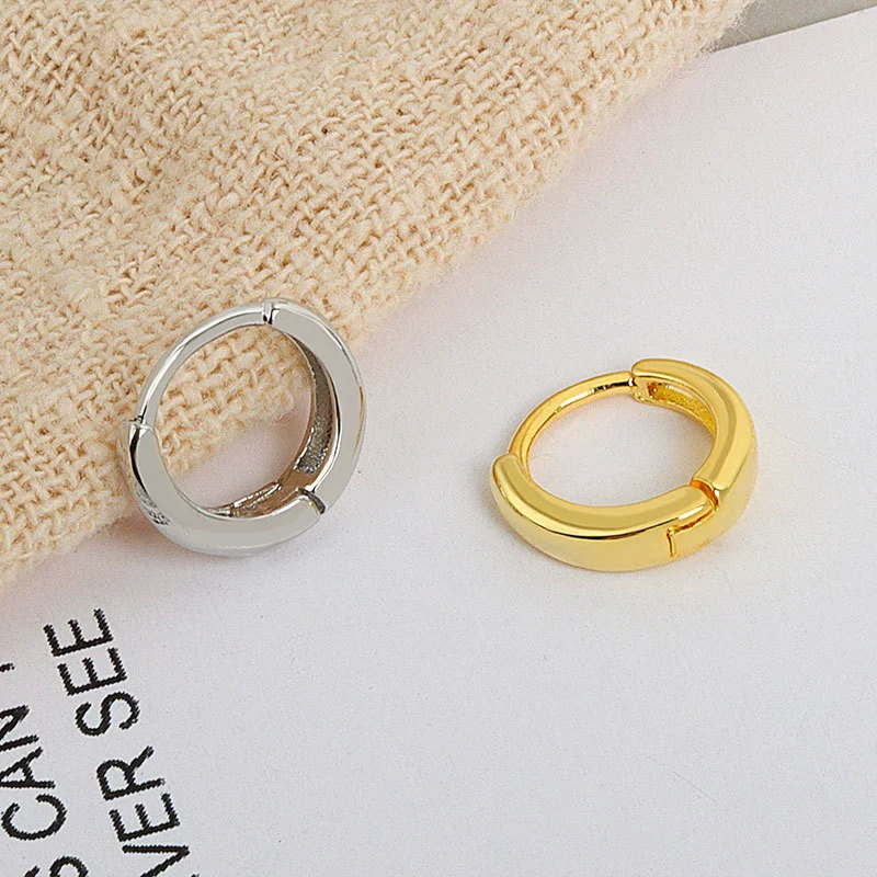 Wholesale S925 Sterling Silver Circle Earbuckle Earrings Ins Nordic Style - Image 3