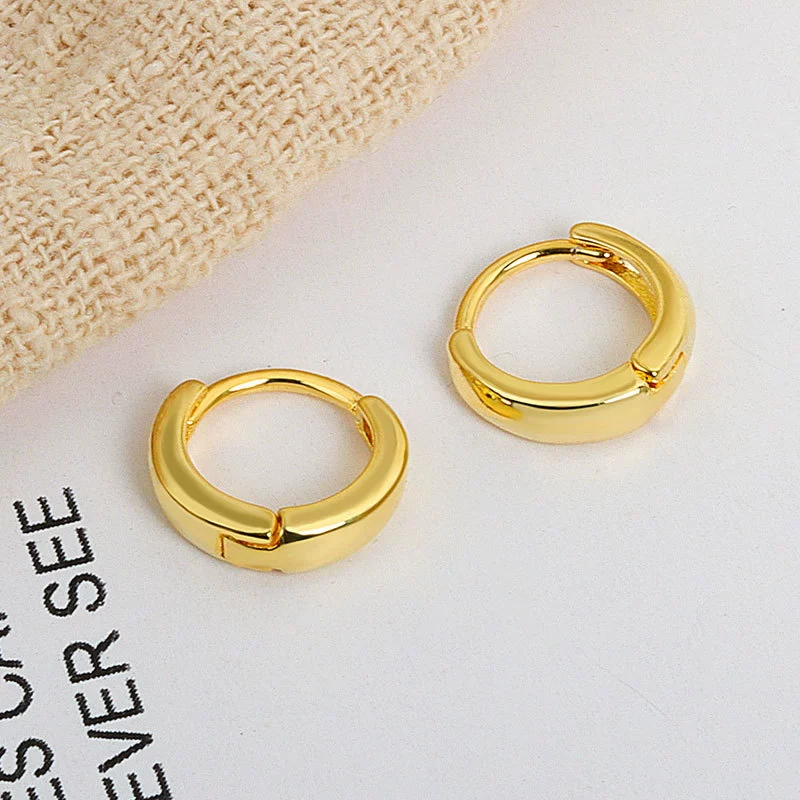 Wholesale S925 Sterling Silver Circle Earbuckle Earrings Ins Nordic Style - Image 6