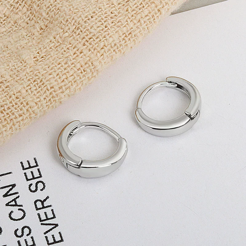 Wholesale S925 Sterling Silver Circle Earbuckle Earrings Ins Nordic Style - Image 7